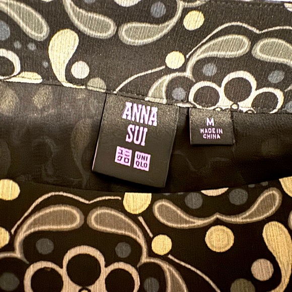 Anna Sui for Uniqlo Chiffon Mini Dress Sz M - Picture 4 of 9